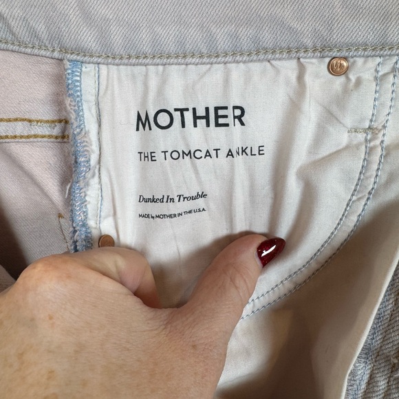 MOTHER Superior The Tomcat Ankle Jeans – Dunked in Trouble Size 27 - Picture 12 of 16